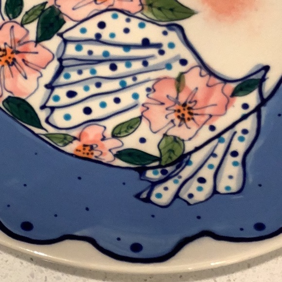 Diane Stoneware Artware Come Dream With Me Lipstick Fish Plate - Picture 4 of 9